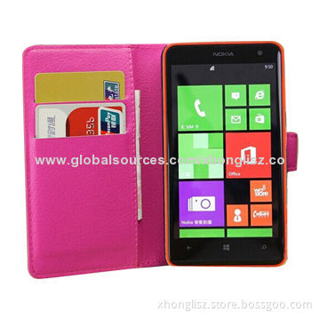 PU Flip Mobile Phone Case for Nokia 625, Card Wallet Design, Many Color Options